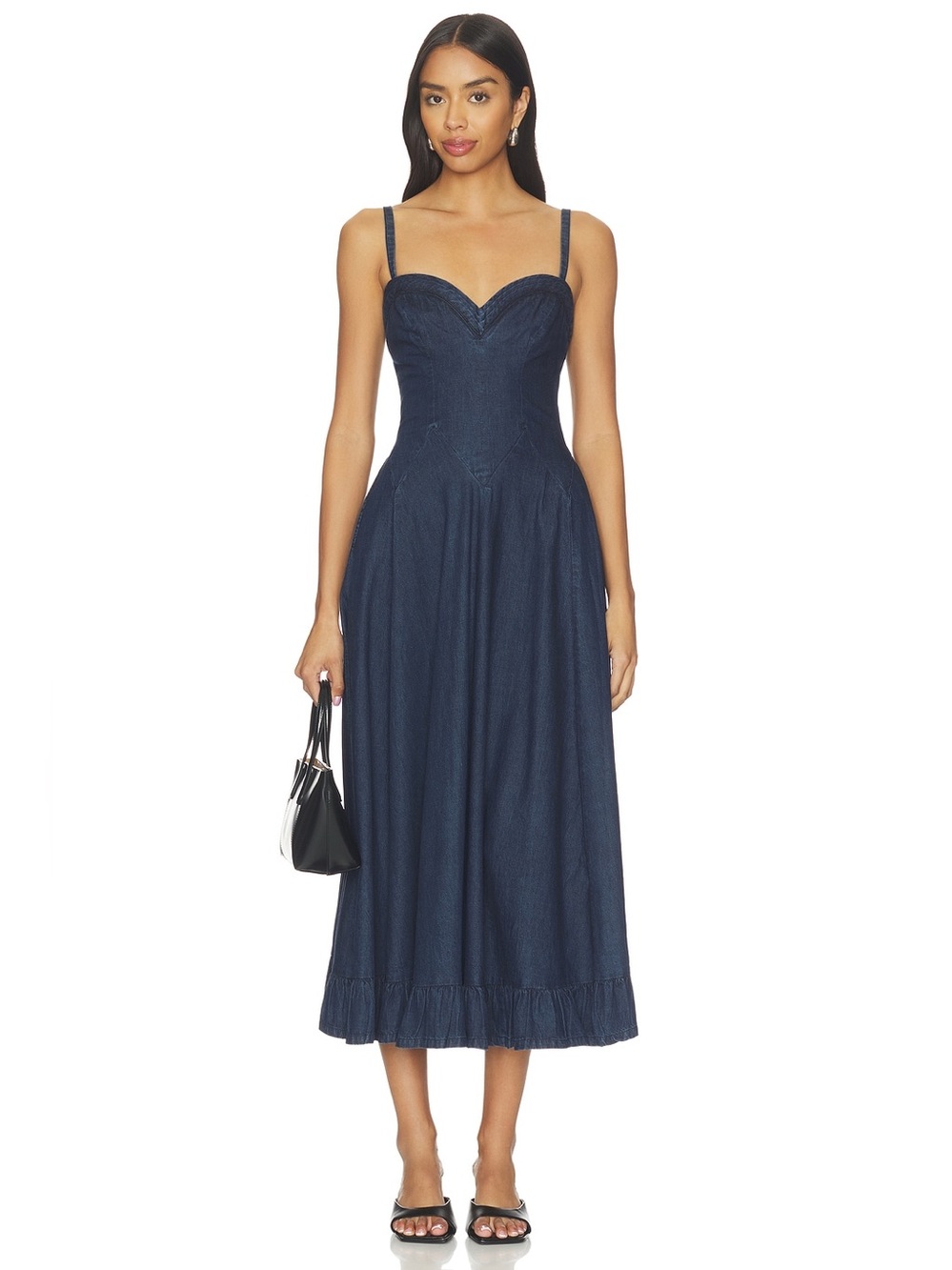 Free People Another Season Midi Dress in Rinse